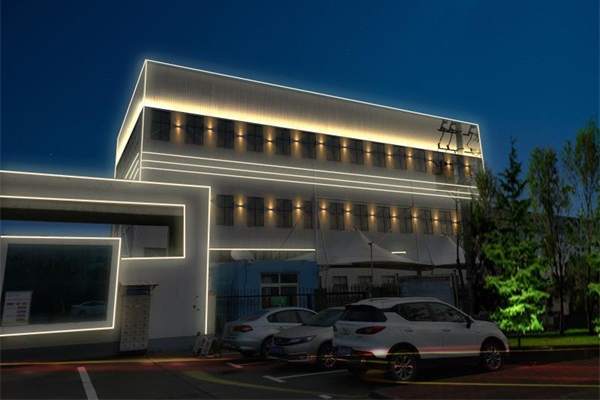 濮陽(yáng)市惠成電子樓體亮化后效果