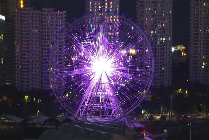 游樂(lè)場(chǎng)摩天輪燈光亮化