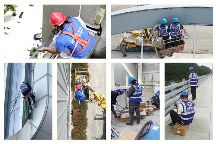 明亮照明燈光亮化工程施工現場