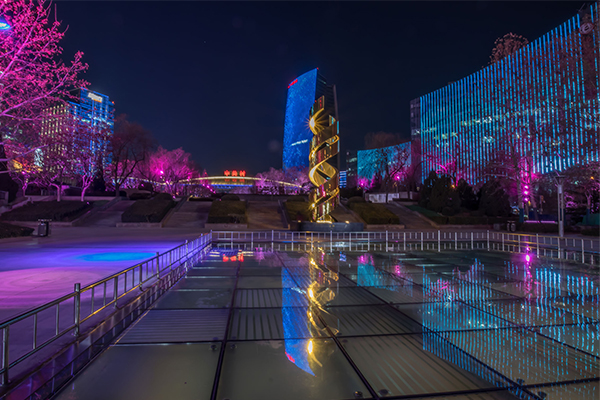 城市廣場(chǎng)夜景亮化